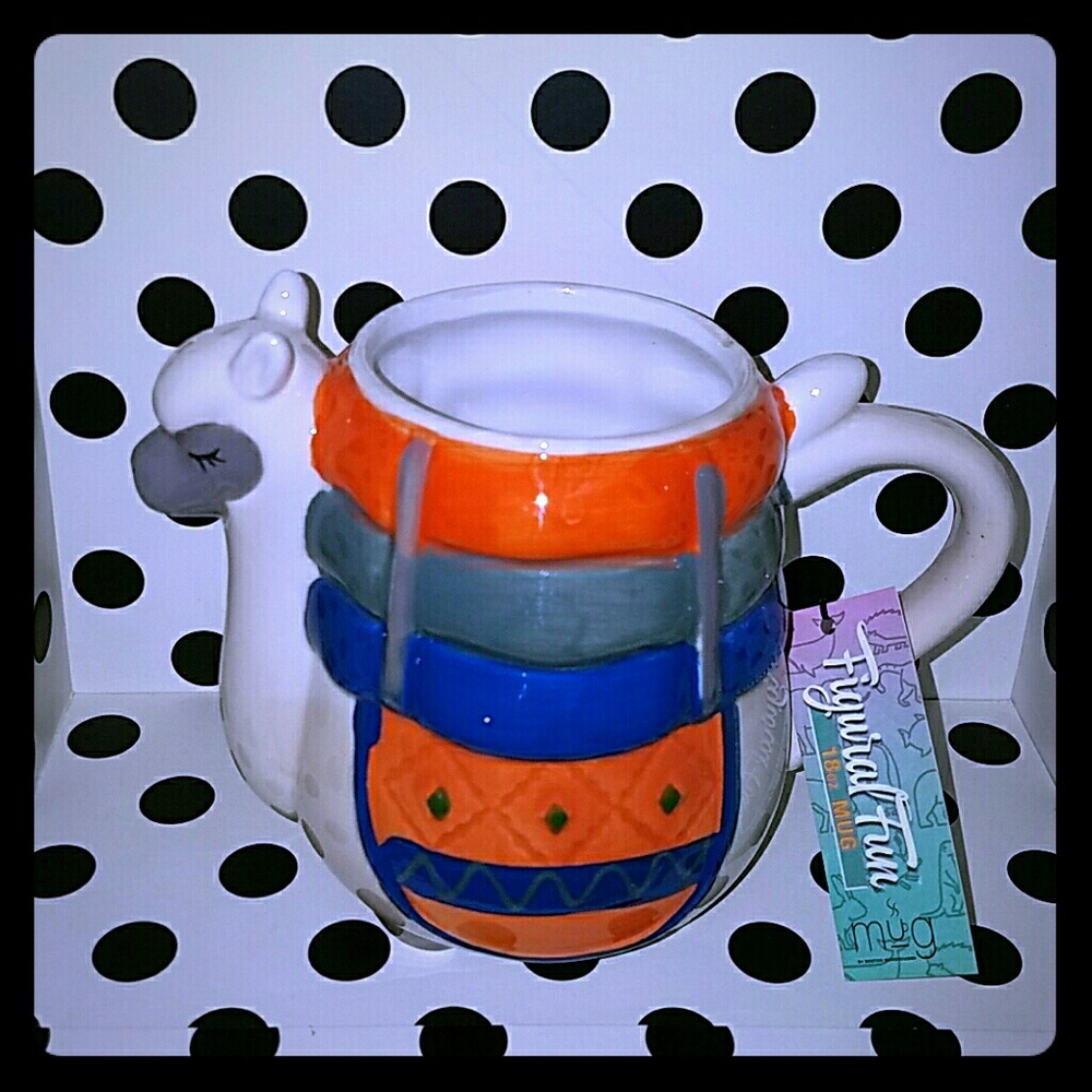 Figural Llama mug